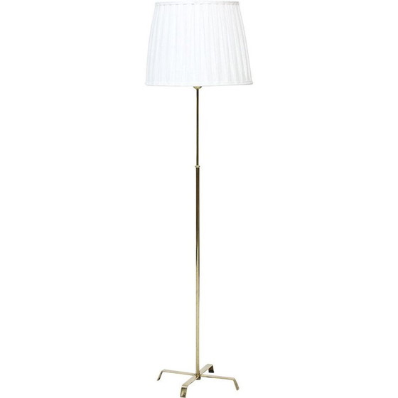 Image 1 of Lampada da terra vintage svedese in ottone di Böhlmarks, 1940