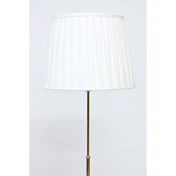 Image 1 of Lampada da terra vintage svedese in ottone di Böhlmarks, 1940