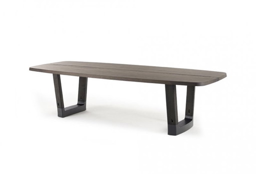 Arco Base dining table 105x360cm brushed smoked oak