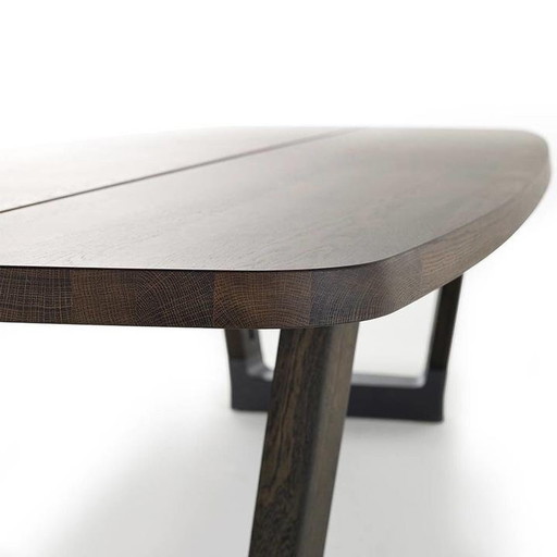 Arco Base dining table 105x360cm brushed smoked oak