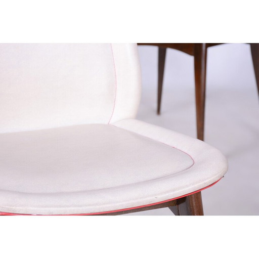 Set of 6 vintage Art Deco chairs in exotic wood by Jules Leleu, France 1940