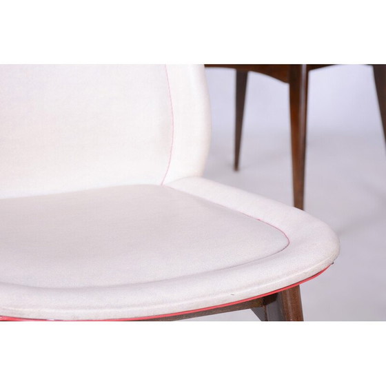 Image 1 of Set of 6 vintage Art Deco chairs in exotic wood by Jules Leleu, France 1940