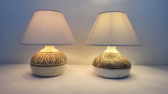 Image 1 of Marcel Giraud Ceramic Lamps, Vallauris, 1960'S