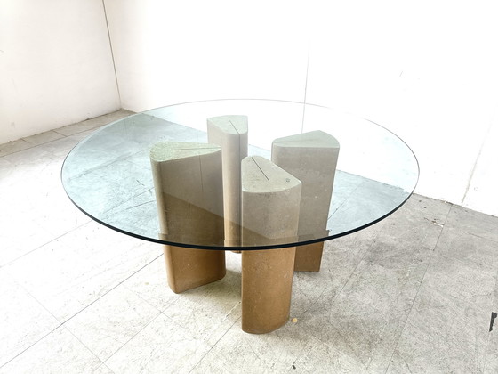 Image 1 of Fossil stone dining table, 1970s