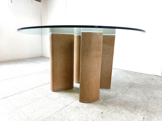 Image 1 of Fossil stone dining table, 1970s