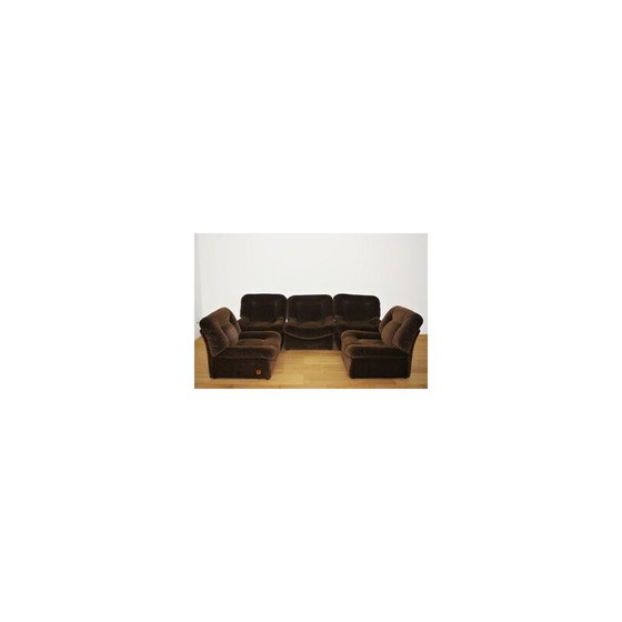 Image 1 of Set of 5 vintage Panarea modular chenille armchairs by Lev and Lev, 1970s