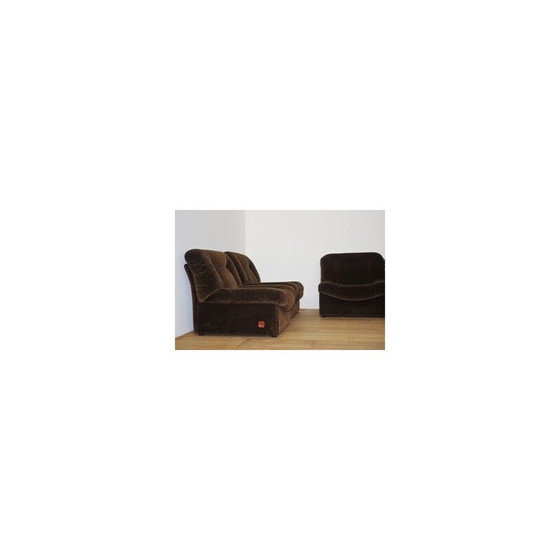 Image 1 of Set of 5 vintage Panarea modular chenille armchairs by Lev and Lev, 1970s