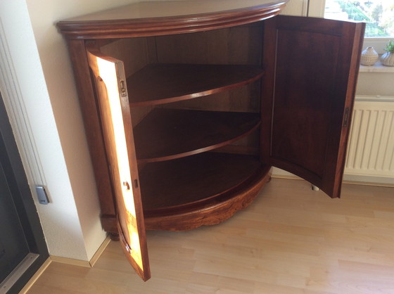 Image 1 of Semicircular Biedermeier corner cabinet