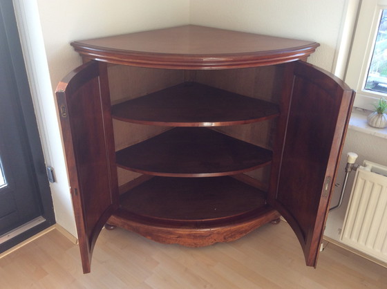 Image 1 of Semicircular Biedermeier corner cabinet