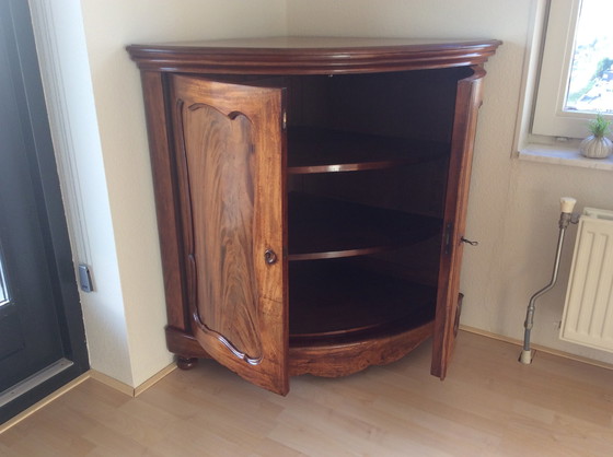 Image 1 of Semicircular Biedermeier corner cabinet