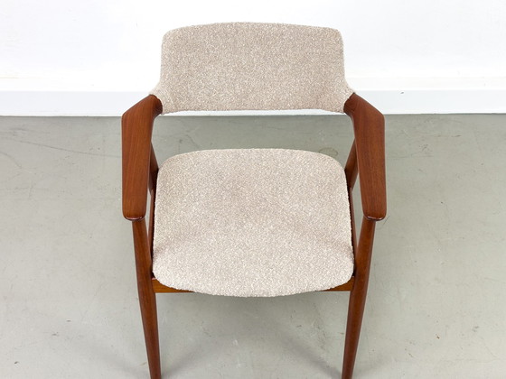 Image 1 of Set Of 4 Teak And Bouclé Gm-11 Armchairs By Svend Aage Eriksen For Glostrup, 1960S