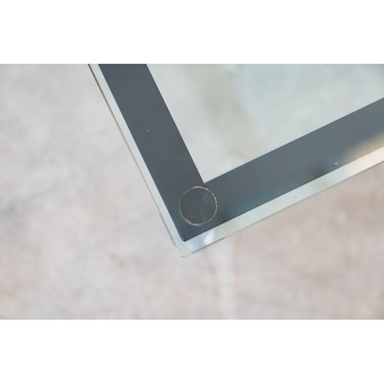 Image 1 of Vintage LC10 coffee table in chrome steel and tempered glass by Le Corbusier and Pierre Janneret for Cassina, Italy 1970