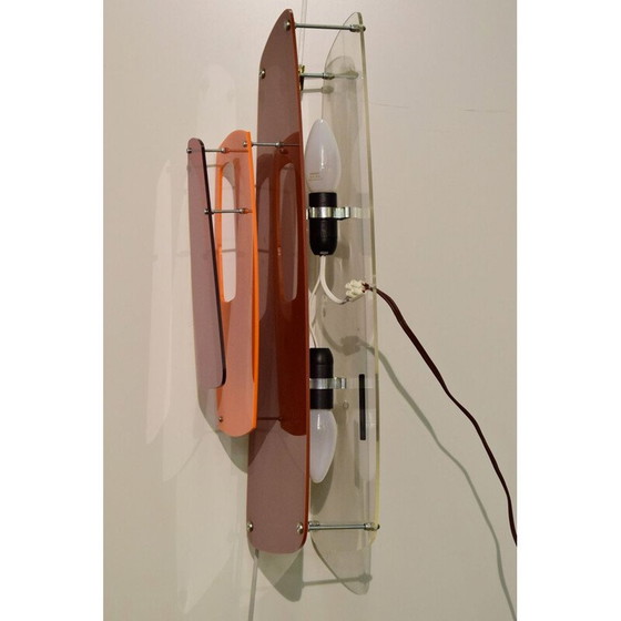 Image 1 of Vintage Halo Plexiglas wall light by Nadya Glawe