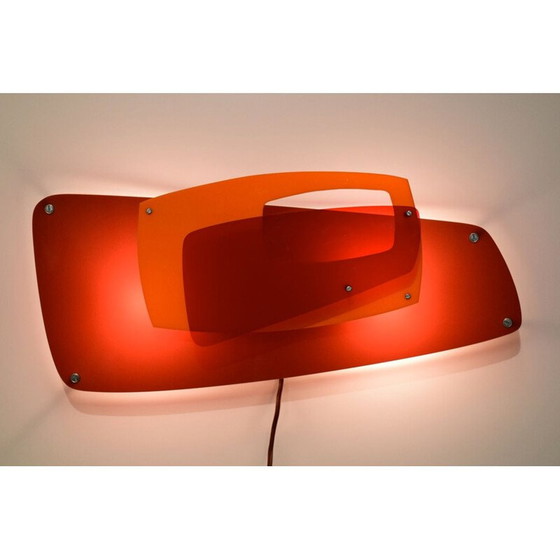 Image 1 of Vintage Halo Plexiglas wall light by Nadya Glawe