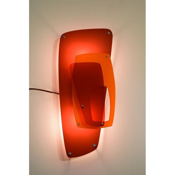 Image 1 of Vintage Halo Plexiglas wall light by Nadya Glawe