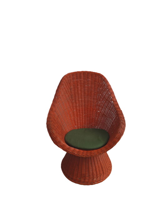 Chaise en rotin vintage '70s