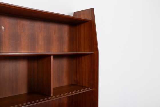 Image 1 of Italian Mid-Century Modern Bookshelf-Desk Cabinet