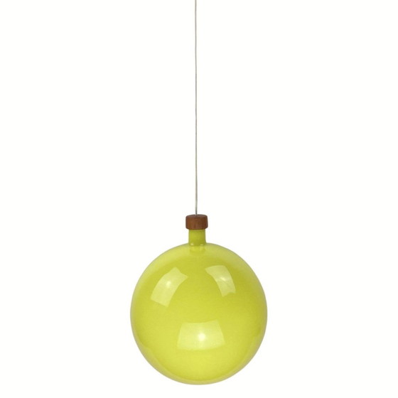 Image 1 of Cascade Glass & Teak Lamps By Uno & Östen Kristiansson For Luxus