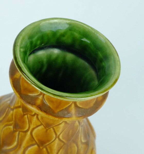 Image 1 of 1960s bay keramik vase relief flower decor model 86 25