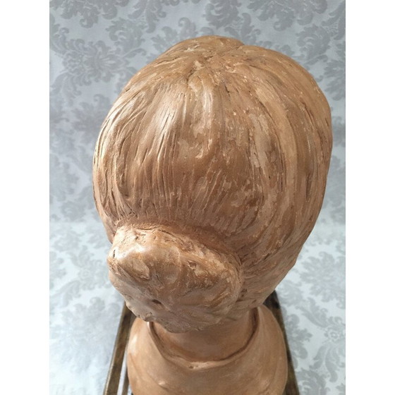 Image 1 of Vintage clay sculpture "Face of a Woman", 1950s