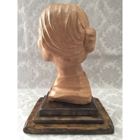 Image 1 of Vintage clay sculpture "Face of a Woman", 1950s