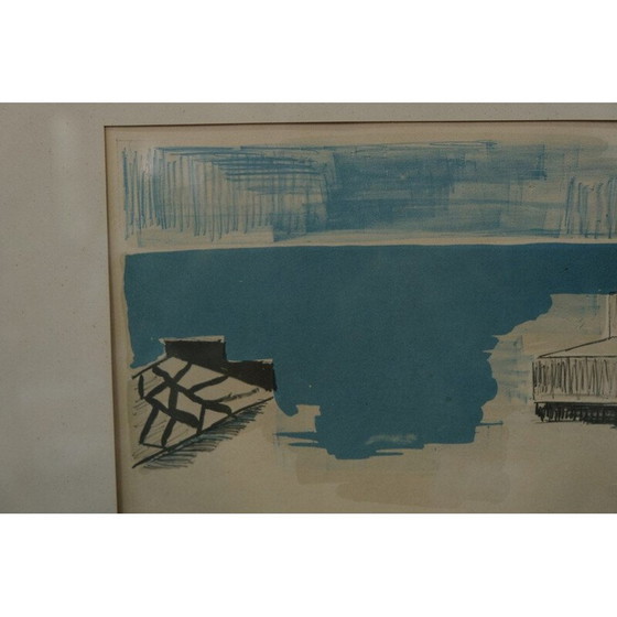 Image 1 of Modern vintage lithograph by Allan Erwö, Sweden 1964