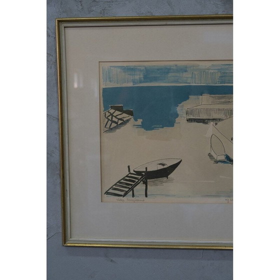 Image 1 of Modern vintage lithograph by Allan Erwö, Sweden 1964