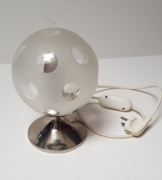 Image 1 of Space Age Table Lamp With Chrome Base From Richard Essig, 1970S