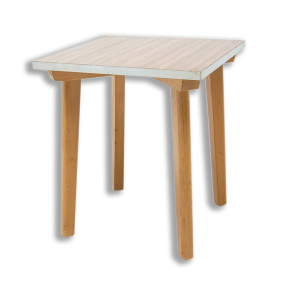Image 1 of Mid century formica and beechwood side table, Czechoslovakia 1960s