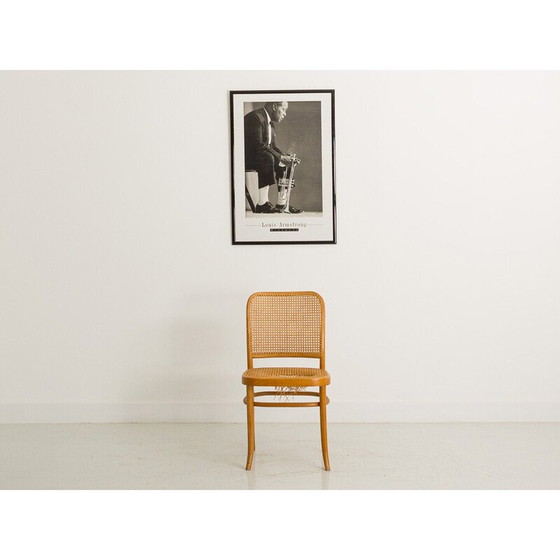 Image 1 of Vintage beech and cane chair