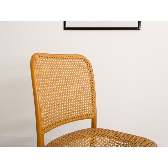 Image 1 of Vintage beech and cane chair