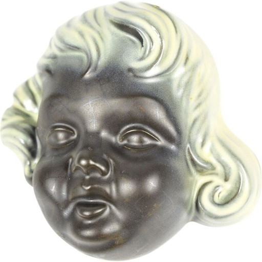 Angelo da parete in ceramica d'epoca, Germania 1950