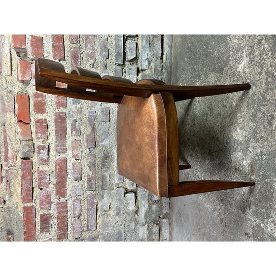 Image 1 of Set di 6 sedie vintage in mogano e skai, 1940