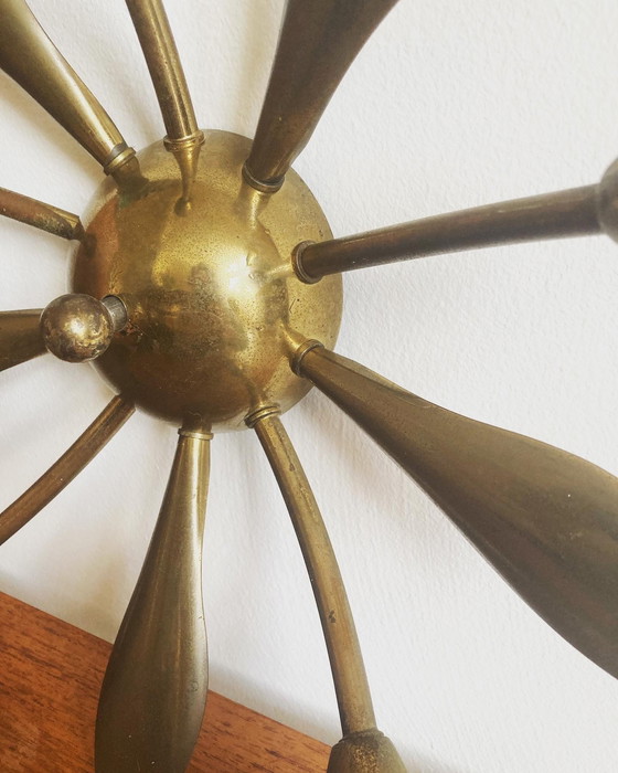 Image 1 of Midcentury brass ceiling lamp