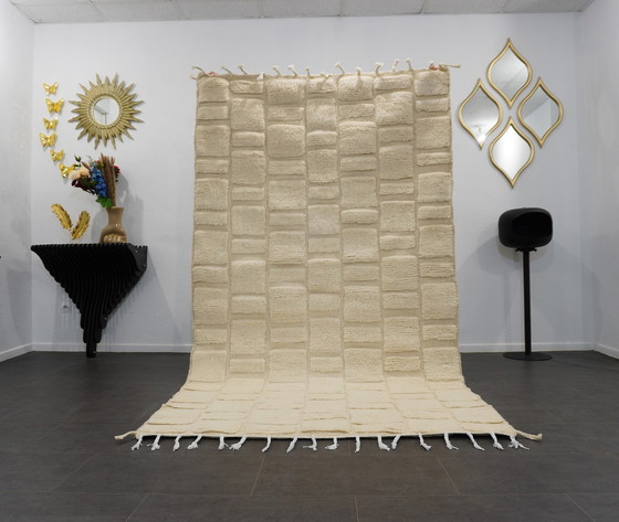 Image 1 of Tapis berbère - 261 cm x 152 cm - laine blanche