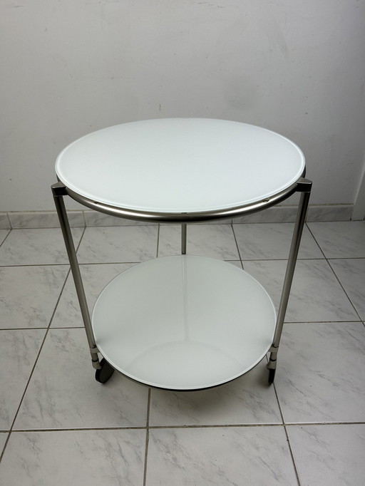 IKEA Strind Round Glass Serving Cart