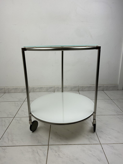 IKEA Strind Round Glass Serving Cart