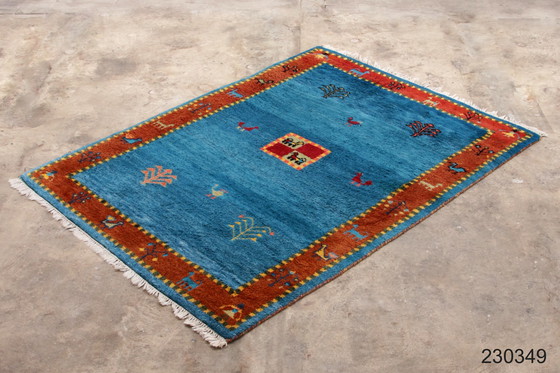 Image 1 of Tapis persan Gabbeh noué à la main avec de la laine, 1980