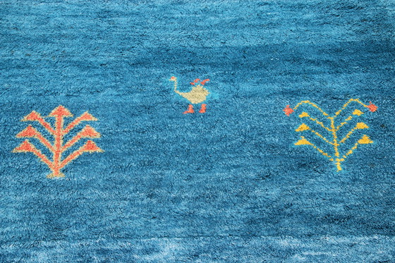 Image 1 of Tapis persan Gabbeh noué à la main avec de la laine, 1980