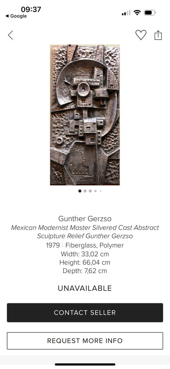 Image 1 of Gunther Gerzso: abstract relief