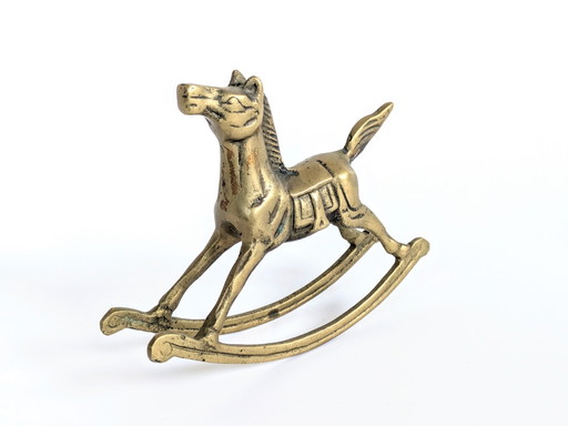 Rocking Horse Figurine | Vintage Brass | France 1960'S