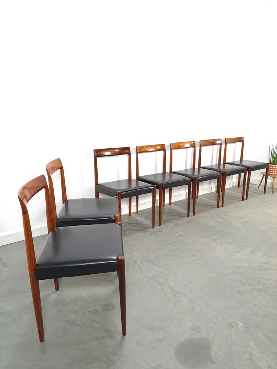 Image 1 of Design set of Lubke chairs with rosewood