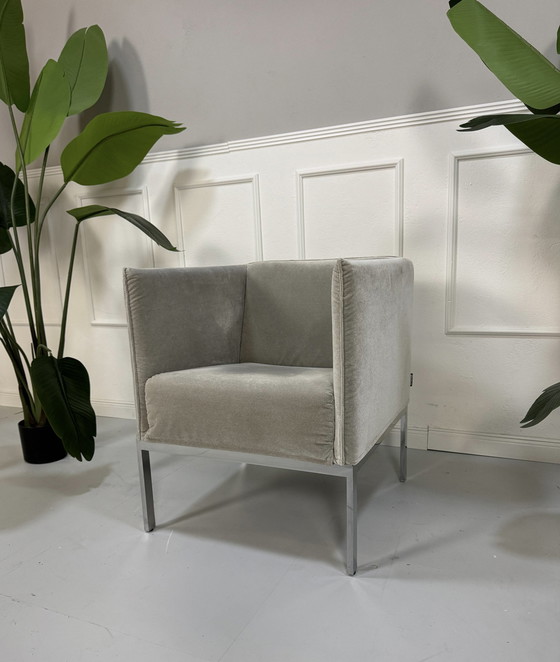 Image 1 of Brühl fabric gray armchair Randolph Designer