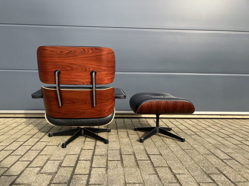 Original Vitra Eames Lounge Chair + Ottoman Santos Rosewood Classic Size, New Condition!