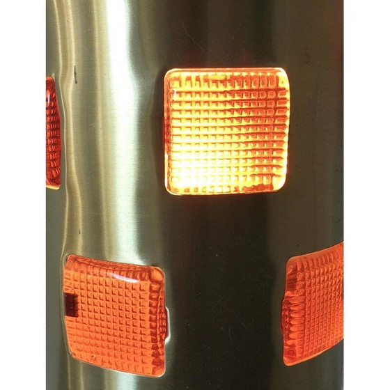 Image 1 of Vintage metal and glass pendant lamp by Einar Backstrom and Erik Hoglund, Sweden 1960