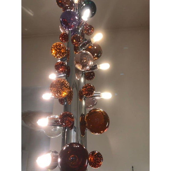 Image 1 of Contemporary Multicolour “Cactus” Murano Glass Sputnik Chandelier