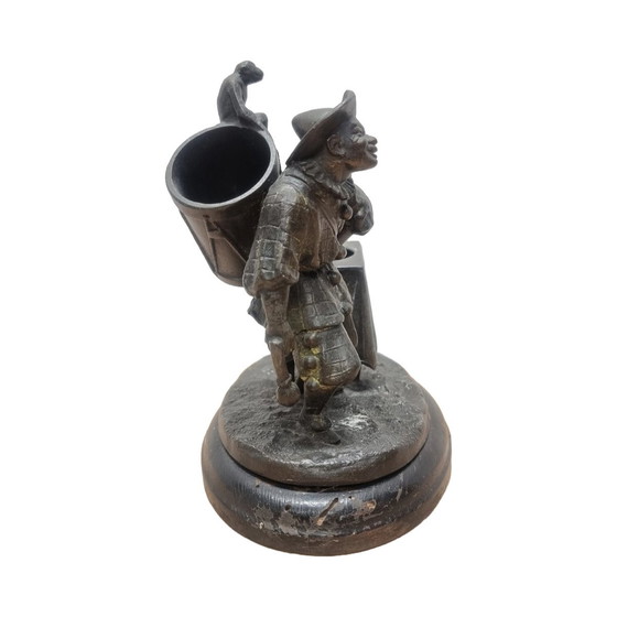 Image 1 of Antique Ink Set With Pierrot And Monkey, Late 19th Century