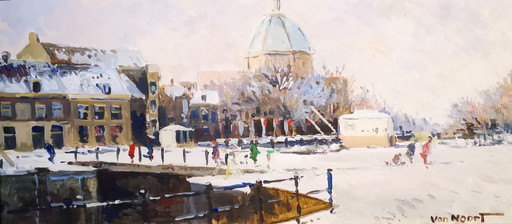 Winter in Amsterdam by A. Van Noort