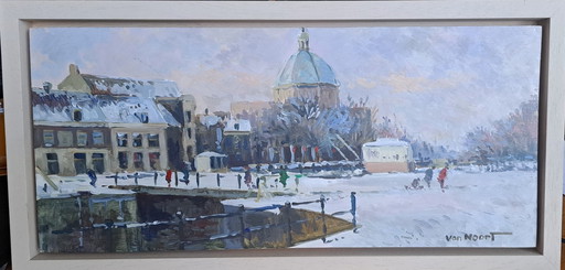 Winter in Amsterdam by A. Van Noort