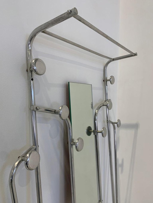 Porte-manteau des années 1950 avec miroir